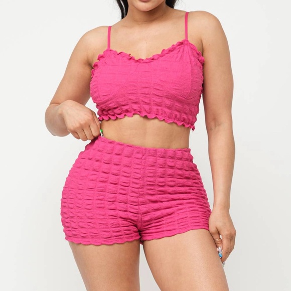 Popcorn Merrow Stitch Ends Top and Shorts Set - Picture 7 of 7